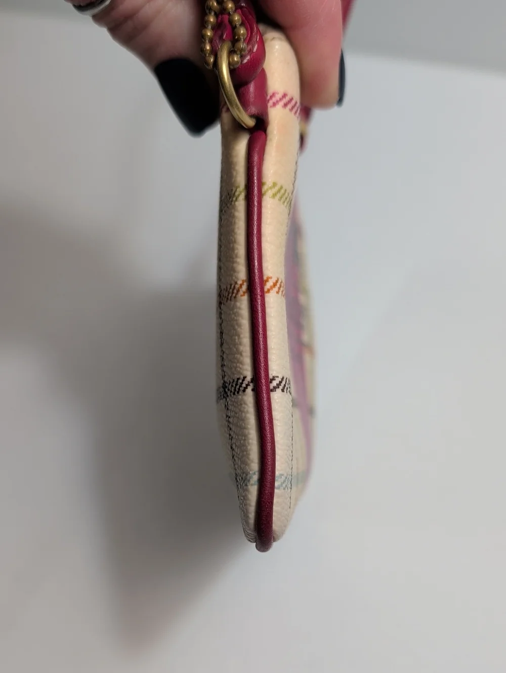 Vintage Coach Heritage Tattersall Wristlet